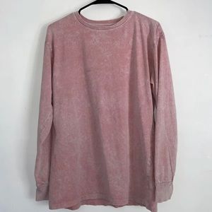 Pink Acid Wash Long Sleeve